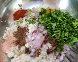 A picture of step 2 of PROTEIN SPROUT TIKKI...High Protein Pan Fried Starter for Parties...