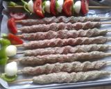 A picture of step 5 of Oven-Baked Kofta Skewers.