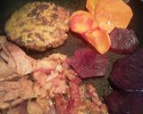Foto del paso 3 de la receta: 🌮🌯Rapidita o Wrap con hamburguesa de Atún, remolachas y zanahorias salteadas tocineta y queso!!!