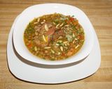 A picture of step 5 of Braised spareribs with lentils and vegetables.