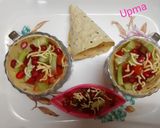 A picture of step 3 of Appetizer Papad Cone Salad.