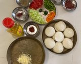 A picture of step 1 of Idli brochettes.