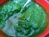 Green garlic coriander chutney