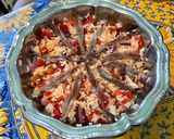 Une image de l'étape 13 de Salade de riz aux anchois, tomate, poivron et oignon rouge.