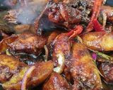 Gambar langkah 12 resipi Rendang Ayam Kicap.