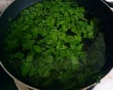 A picture of step 1 of Palak paratha/ spinach paratha.