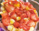 A picture of step 5 of Fruit Chaat With Mosambi Tang Twist 😋🍌🍓🍑.