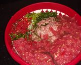 A picture of step 2 of Sfiha Baalbakieh (Lebanese Meat Pies).