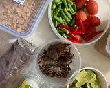 รูปขั้นตอนการทำที่ 1 ของ ส้มตำผสม(ไทย+ลาว)