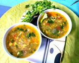 চিকেন ও ডিম দিয়ে সব্জী স্যুপ(chicken dim sabji soup recipe in bengali) রেসিপি ধাপ - 6 ছবি