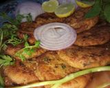 A picture of step 5 of Shami Kebabs by my Mom.