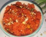 A picture of step 4 of Gajar ka halwa with khoya.