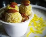A picture of step 3 of Coconut ladoo.
