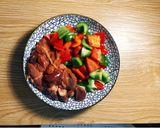 Hình bước làm 2 của món Bún xào mề gà eatclean