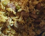 A picture of step 10 of Soya chunks and peas pulao.