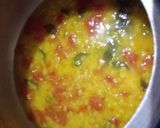 A picture of step 4 of Gujrati khatti Mithi dal.