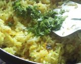 A picture of step 4 of Fodnicha Bhat.