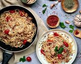 Gambar langkah 6 resipi Spaghetti Tuna.