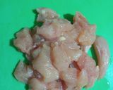 A picture of step 2 of Penne chicken pasta.