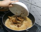 A picture of step 4 of Afgani Pulao.