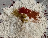 A picture of step 3 of Beetroot thepla.