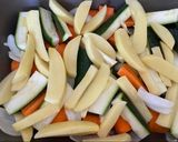Pisztráng zöldségágyon 🐟🍋🥕🧅🥔🥒 recept fázis 2 fotója