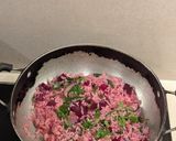 A picture of step 8 of Beetroot Rice.