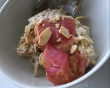 A picture of step 6 of Rhubarb and almond bircher muesli.