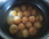 A picture of step 1 of Khubani ka meetha.