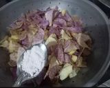 A picture of step 4 of Ratalu /Purple Yam Chips.