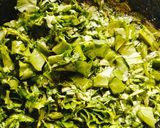 A picture of step 1 of Sarson ka saag 😋😋😋😋🥰🥰.