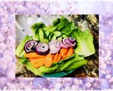 A picture of step 1 of Veggies salad with dash of vinegar.