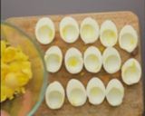 A picture of step 1 of Deep fried deviled eggs.