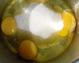 A picture of step 1 of Sponge cake with only 4 ingredient.