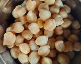 A picture of step 1 of Green peas leaves & Raw chickpeas Chila.