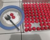 Foto langkah ke 4 dari resep Putri Salju Keju Red Velvet Lumer anti gagal.