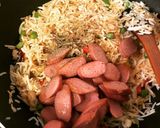 A picture of step 5 of Sausage Fried Rice - Chinese style.