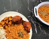 A picture of step 4 of Jollof rice.