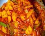 A picture of step 7 of Simple aloo tahiri.