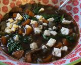 A picture of step 4 of Lentil and spinach soup - vegetarian.