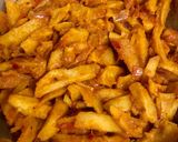 A picture of step 2 of Chips Masala.