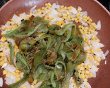 Foto del paso 6 de la receta: Rajas con elotes y arroz con queso y crema