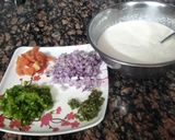 A picture of step 1 of Suji Uttapam.