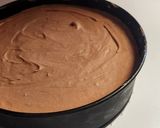 A picture of step 5 of No Bake Chocolate Peanut Butter Cheesecake.