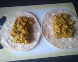 A picture of step 3 of Mughlai paratha.