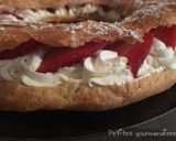A picture of step 14 of Paris-Brest with Strawberry Whipped Cream.