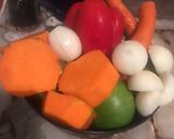 Foto del paso 1 de la receta: Paquetitos de caprese de vegetales y choclo cremoso y jamón Una delicia‼️