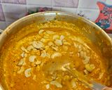 A picture of step 4 of Kaju curry.