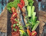 Foto langkah ke 3 dari resep Ikan bakar, sambel sari laut kemangi.
