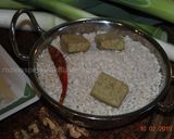 A picture of step 1 of Leek & Bacon Risotto.